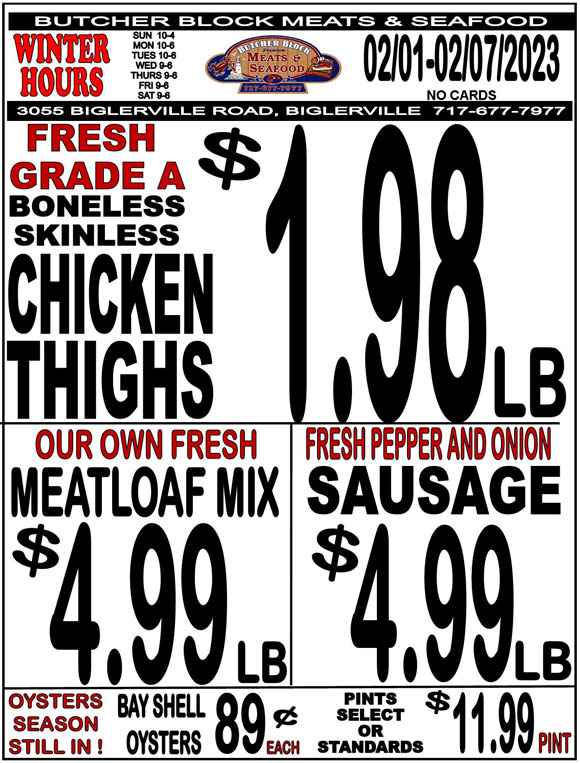 Butcher Block Meats and Seafood